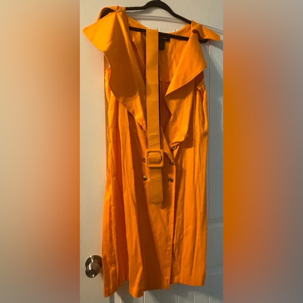 Orange Belted Dress